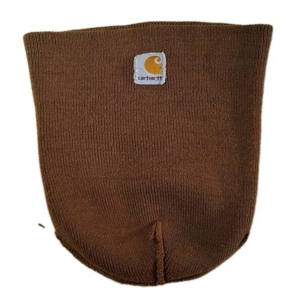 Carhartt Beanie Hat Youth One Size Brown Classic Acrylic Kids Knit Cap - Picture 4 of 4